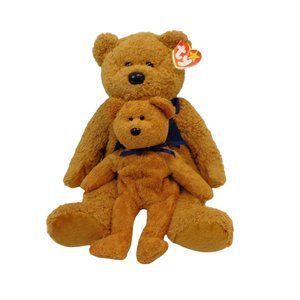 Ty Fuzz 9" 1999 & Buddy 14" 1999 Plush Stuffed Animal